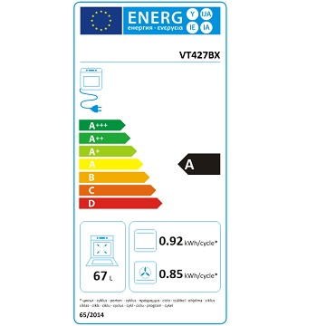 Mora VT 427 BX energetická spotřeba